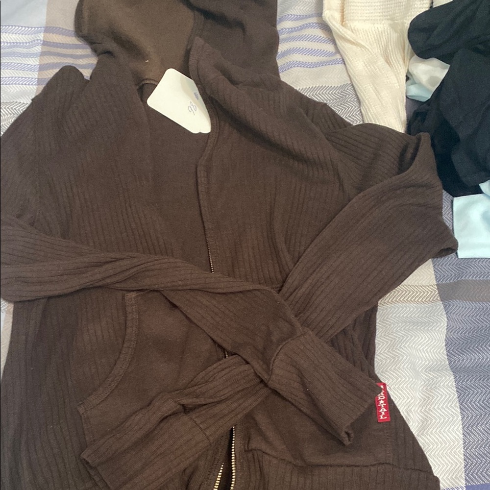 Hard Tail Brown Hooded Cardigan